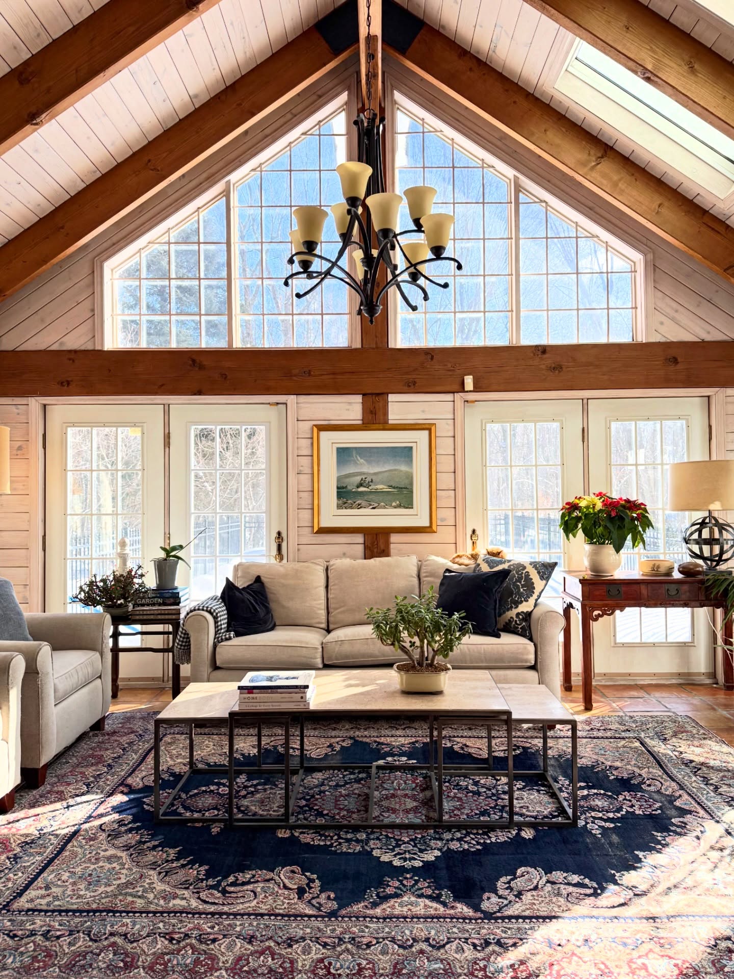 Cold, cold winter morning.
.
.
It’s about to turn polar this weekend, with temperatures dropping to −30 °C (−22 °F). 🥶
.
Spot Miss Whiskey, who has found the coziest, sunniest place for her morning nap. 🐈
.
.
Stay warm if you’re in the North—and stay extra safe if you’re in the South, where an ice storm is on the way. ❄️💙
.
.
#winterdecor #countryhomemagazine #livingroomdecor #mycountryhome #frenchcountrystyle